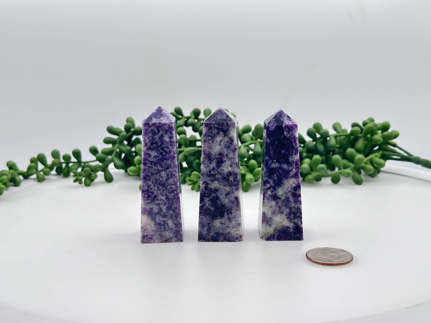 Lepidolite Gemstone Tower Obelisk 4 Faceted 7.5CM Aprox