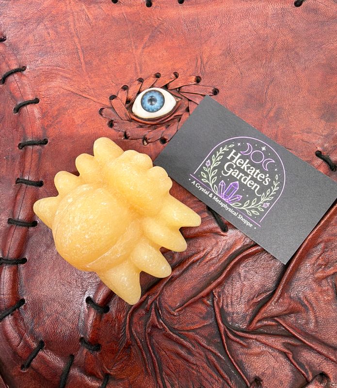 Orange Calcite Spider 3”