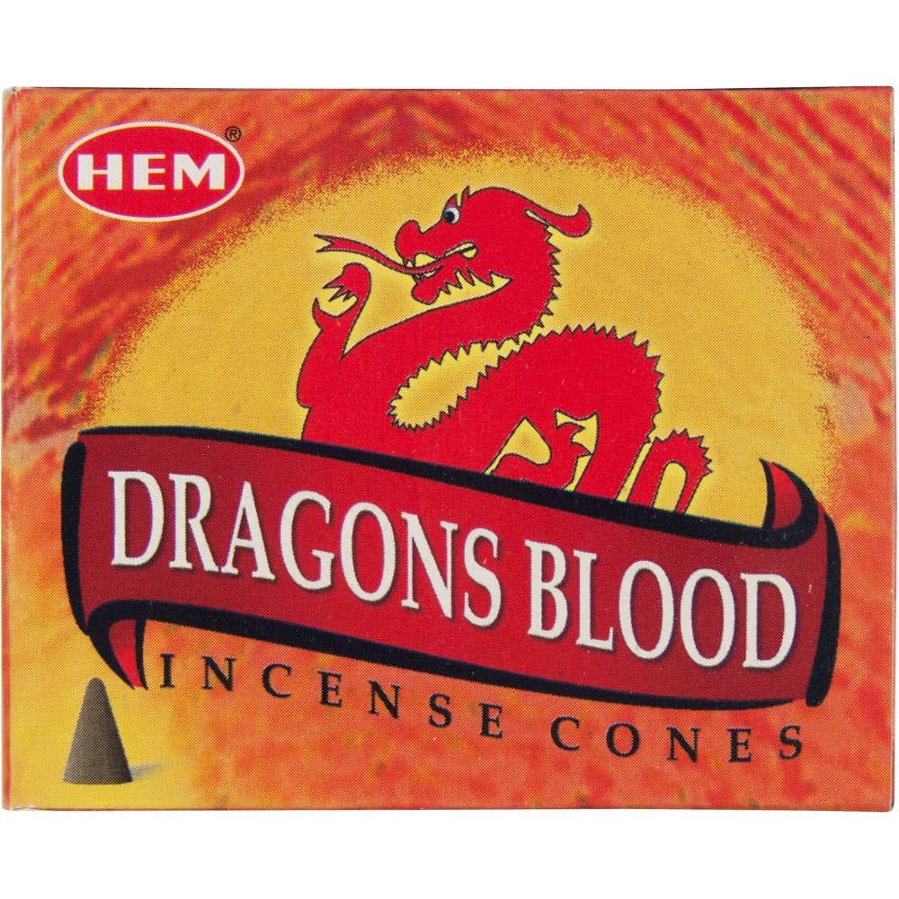 Hem Incense Cones in Display Box 10 Cones Dragonsblood