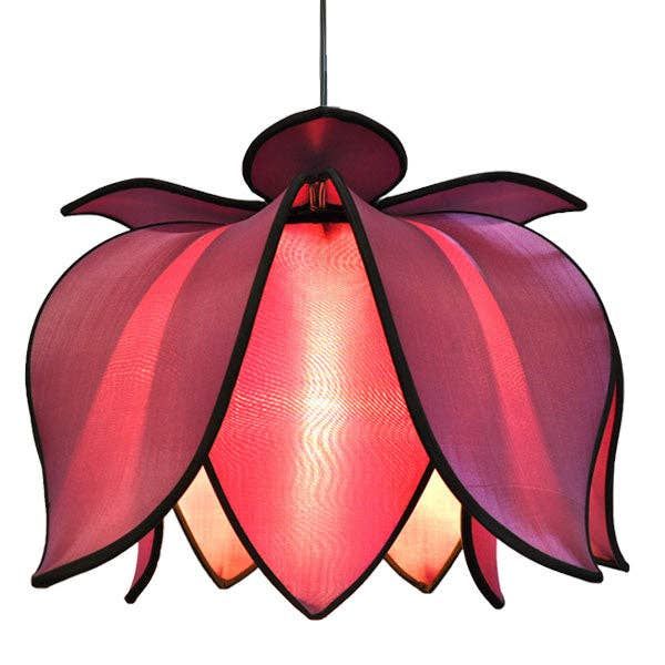 Hanging Blooming Lotus Lamp - Purple