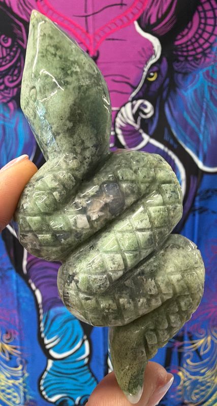 Moss Agate Snake 4.5”