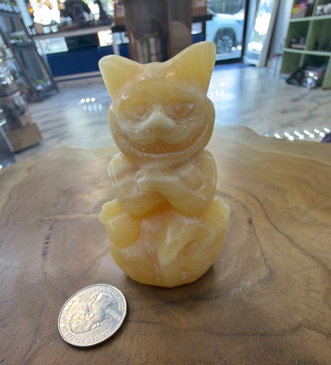 Orange Calcite Cheshire Cat