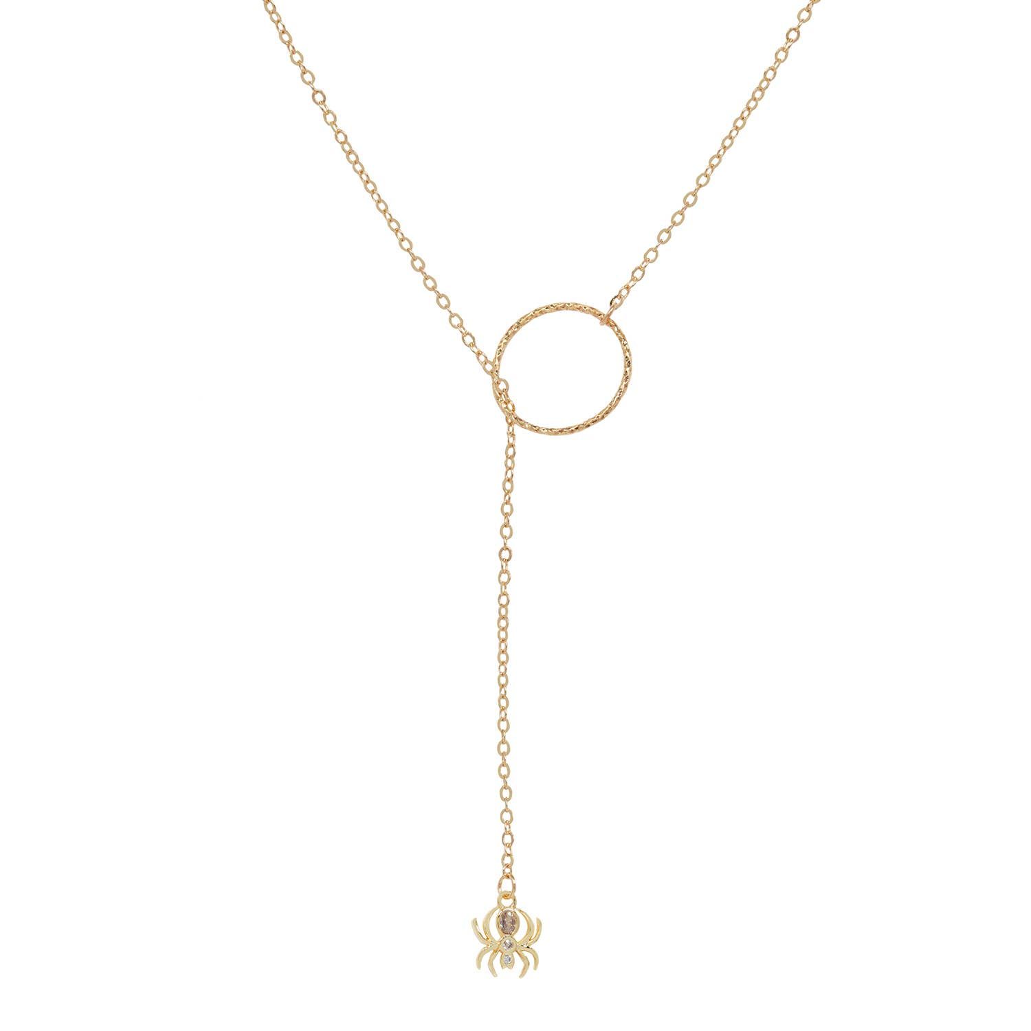 Gossamer Guardian Spider Lariat: Halloween Jewelry