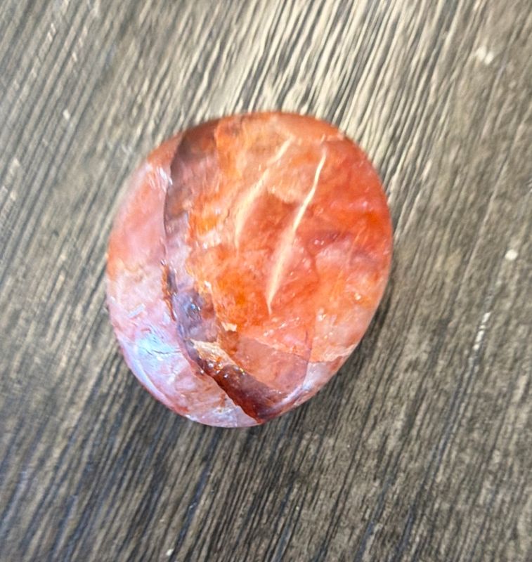 Fire Quartz Palm Stone