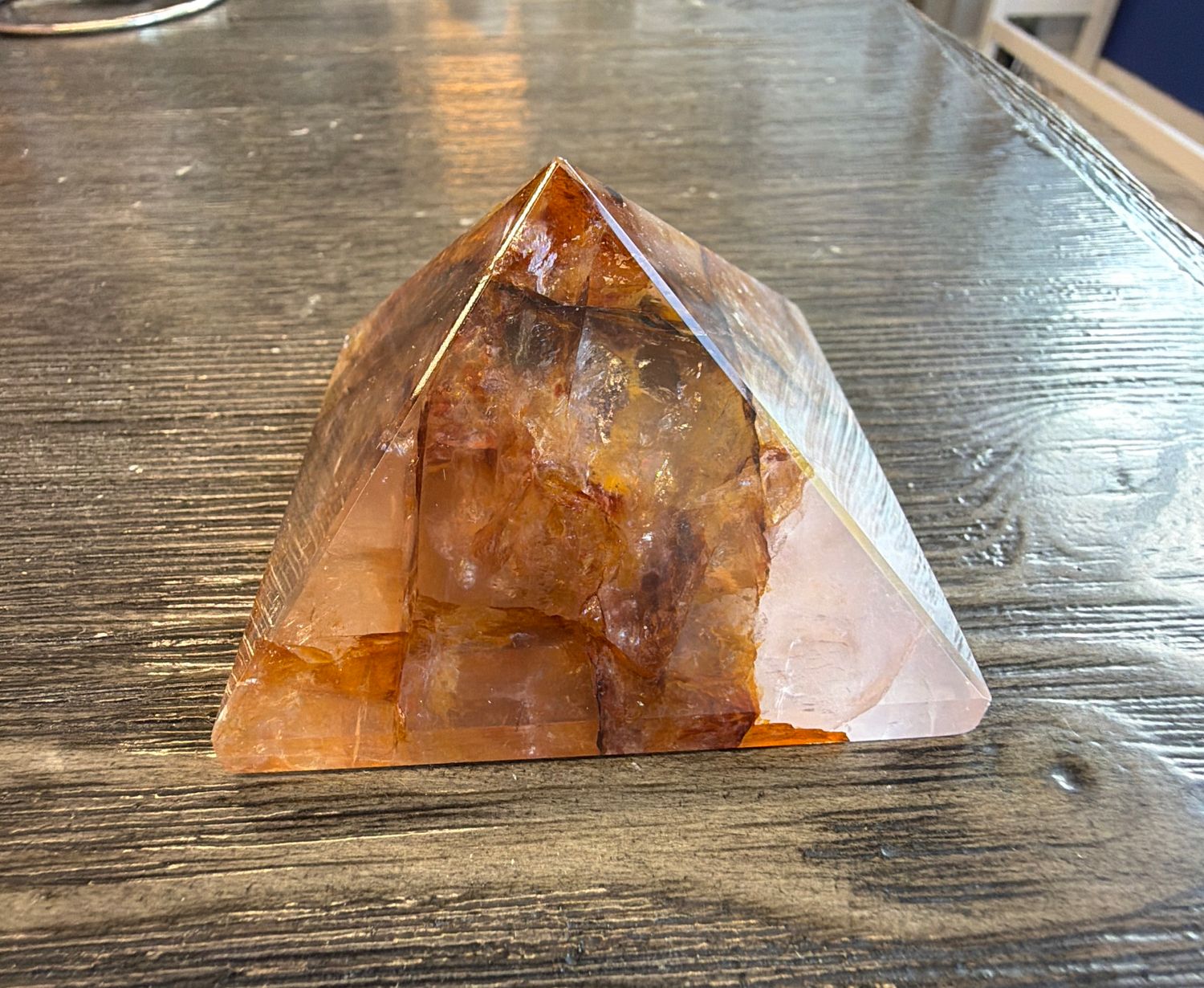 Fire Quartz Pyramid