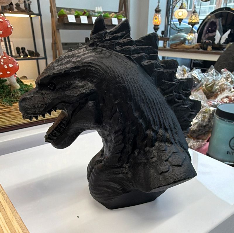 Obsidian Godzilla Bust