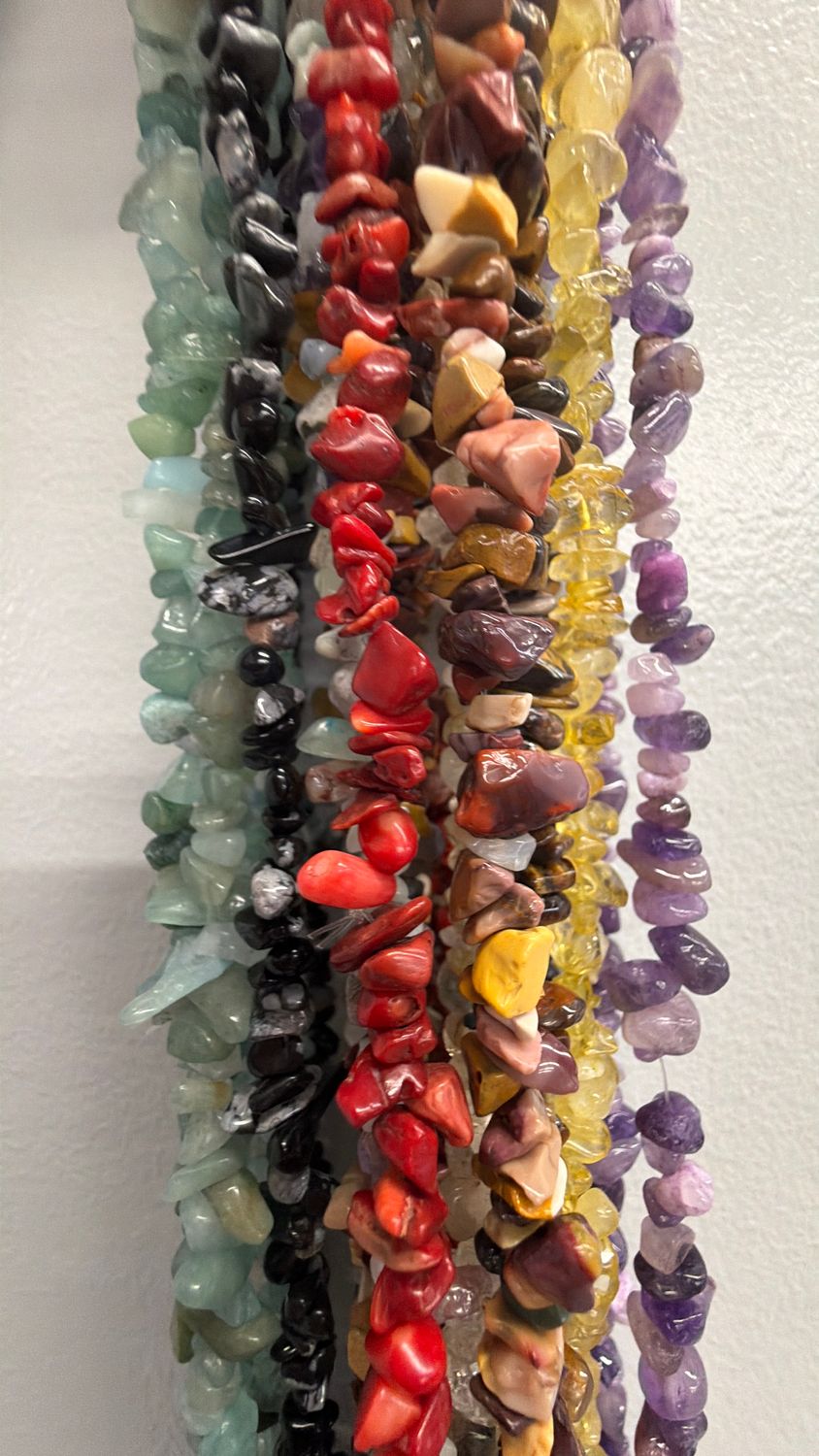 Green Agate Crystal Chip Necklace