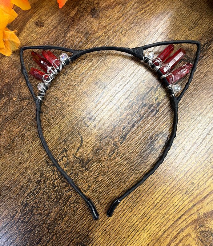 Crimson Cat Headband
