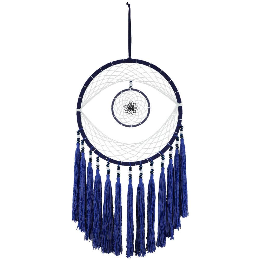 Blue And White Dreamcatcher With Rye