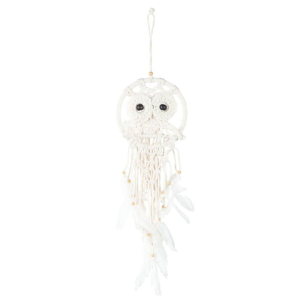 MACRAME OWL DREAMCATCHER