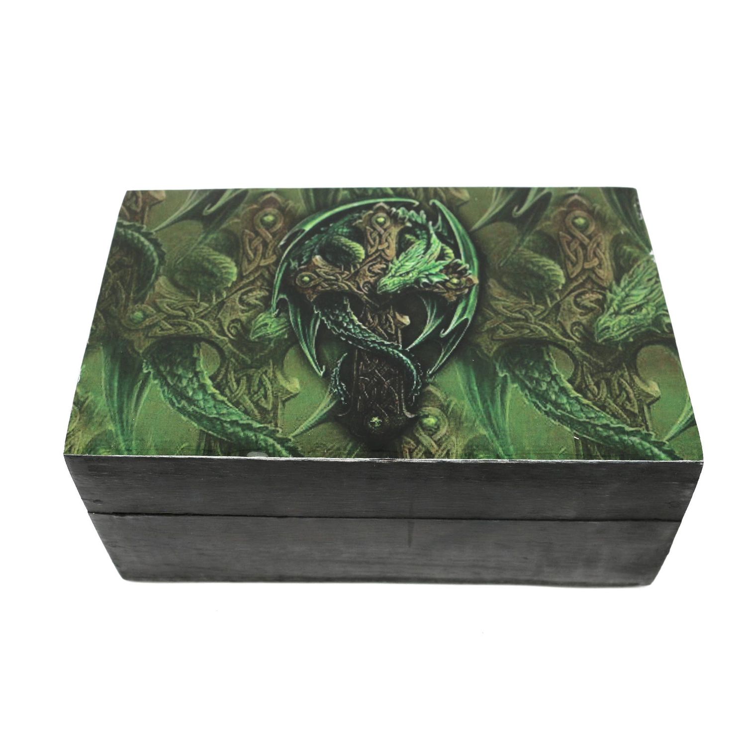 Storage Box, Wooden - Celtic Cross Black (6 x 4 in.)