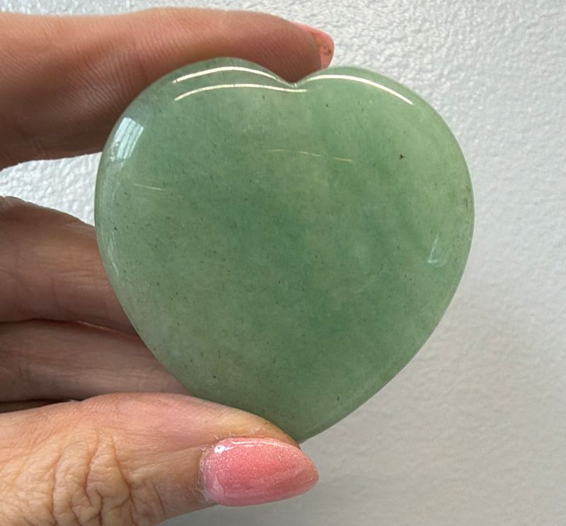 Aventurine Heart Cell Phone Grip