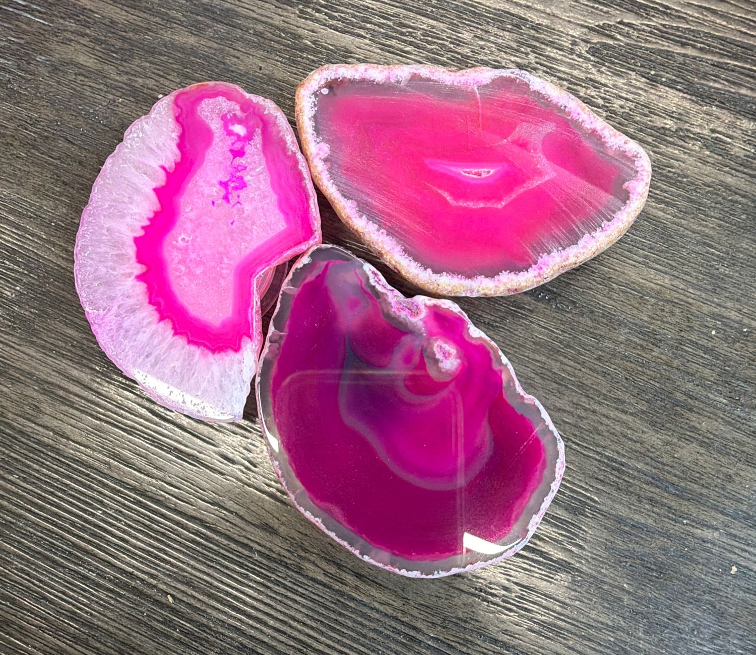 Pink Agate Cell Phone Grip