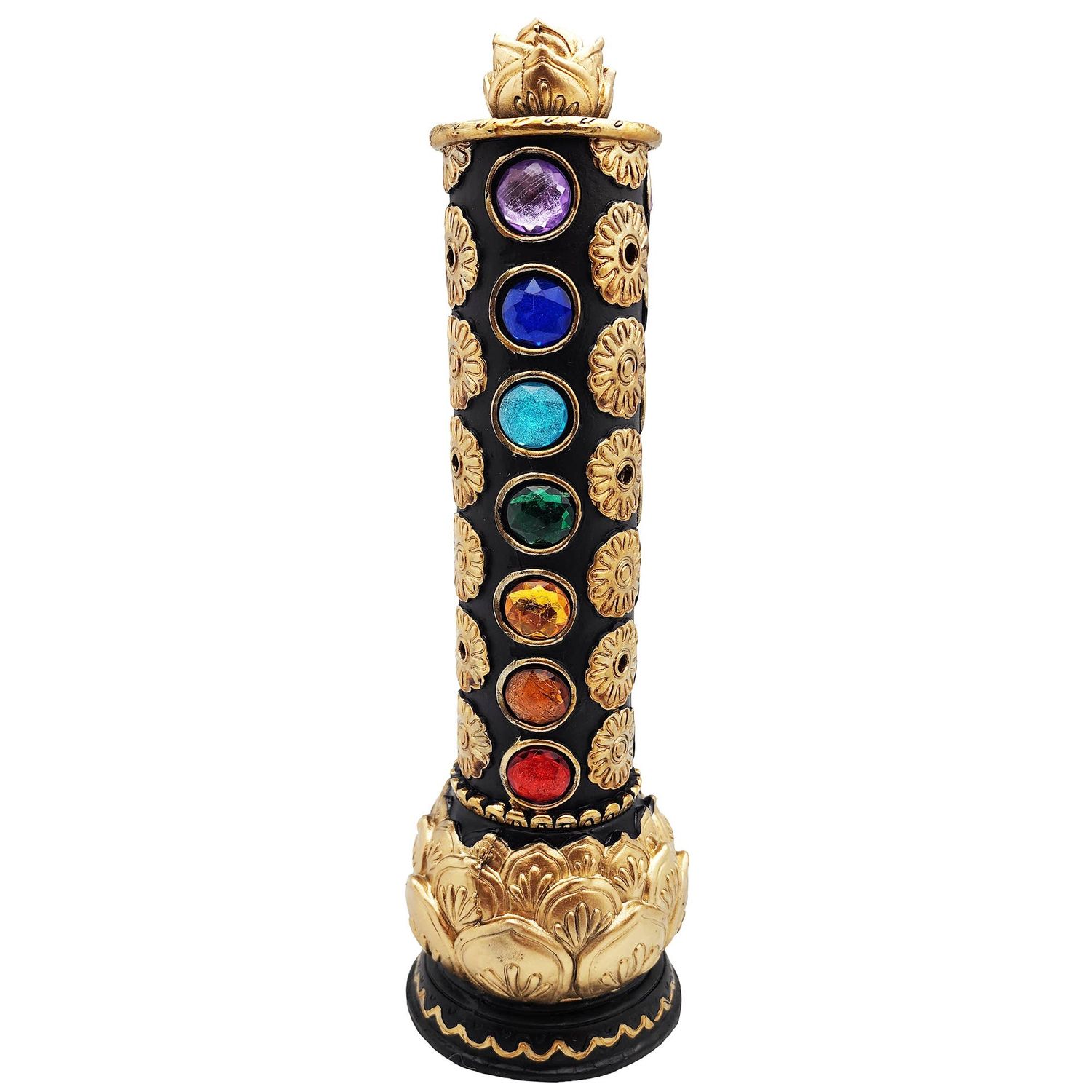 Lotus Flower Chakra Tower Incense Burner