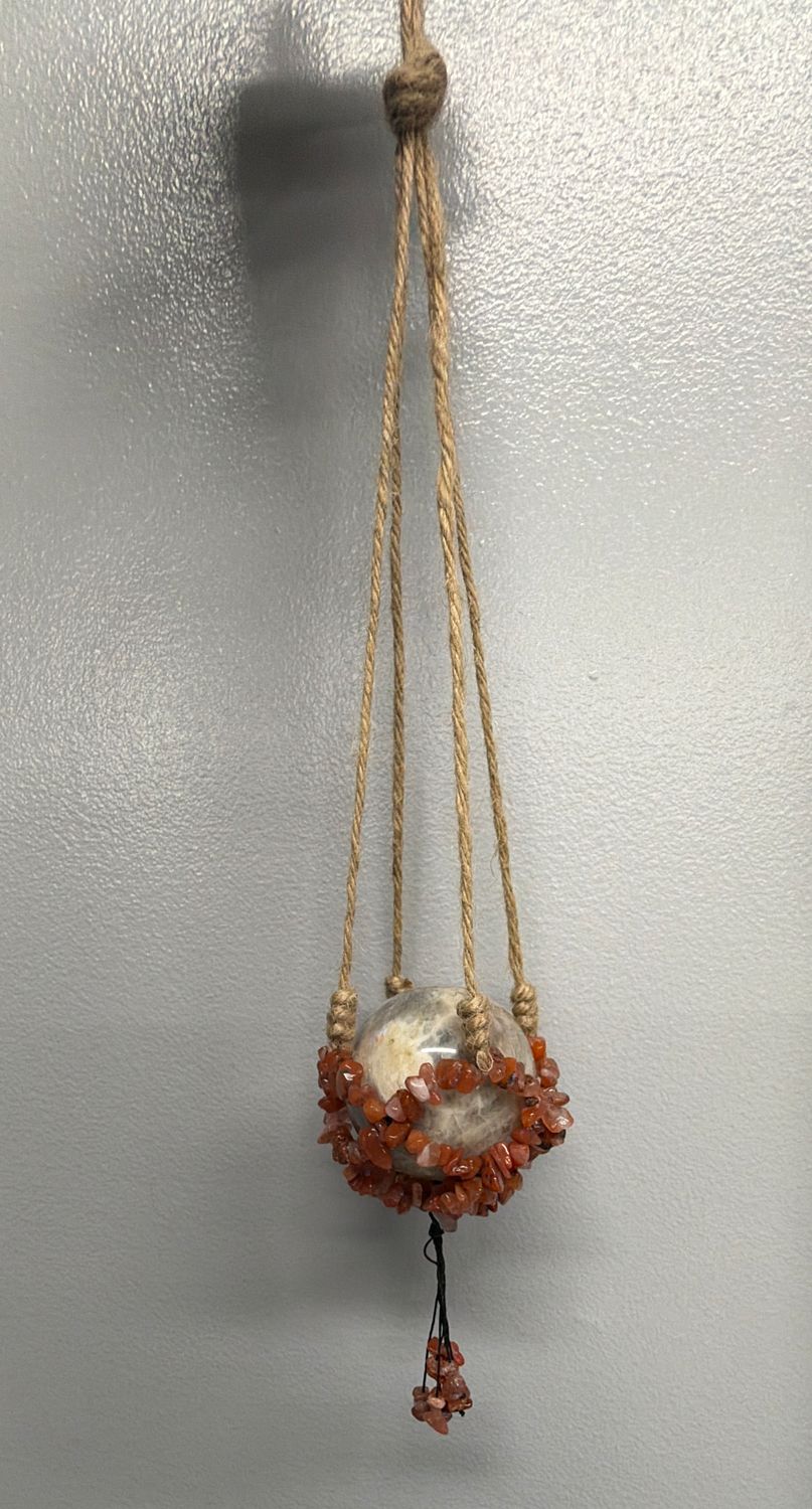 Sphere Hanger-Carnelian