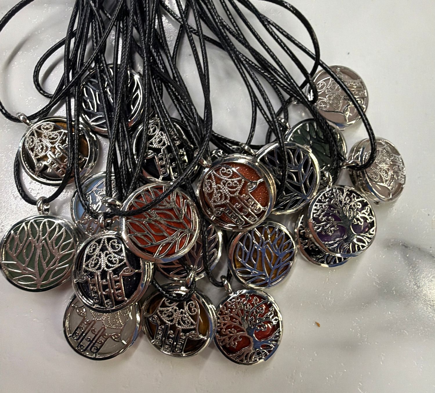 Gemstone Medallion Necklace