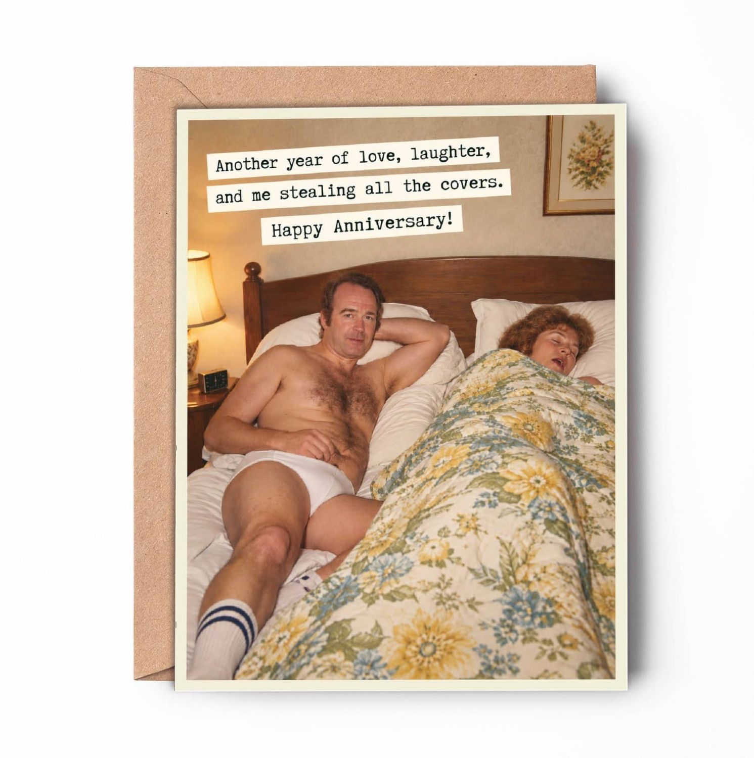 Anniversary Card, Greeting Cards Funny - "Steal The Covers"