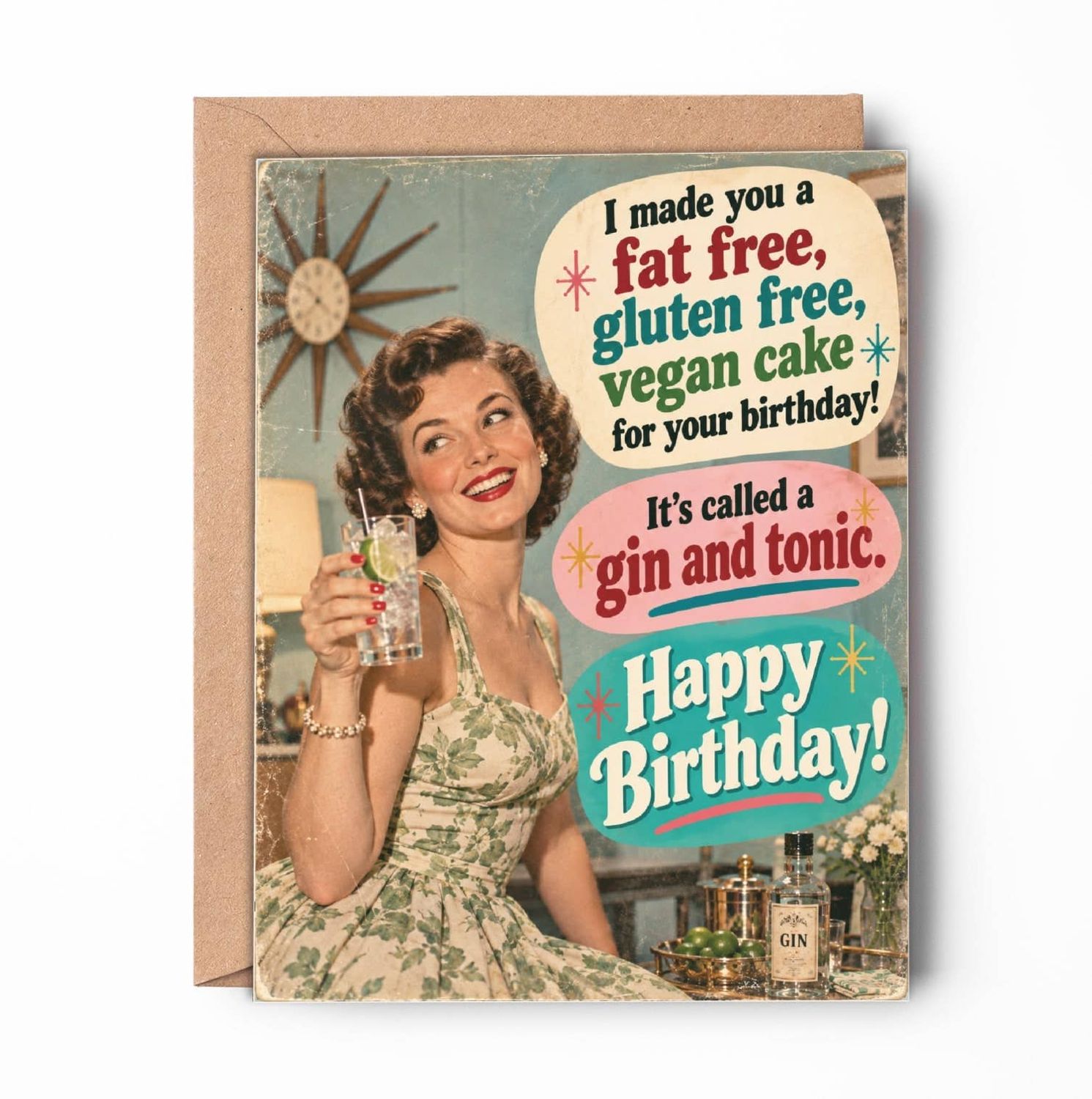 Funny Cards Birthday, Greeting Cards Funny - "Gin And Tonic"