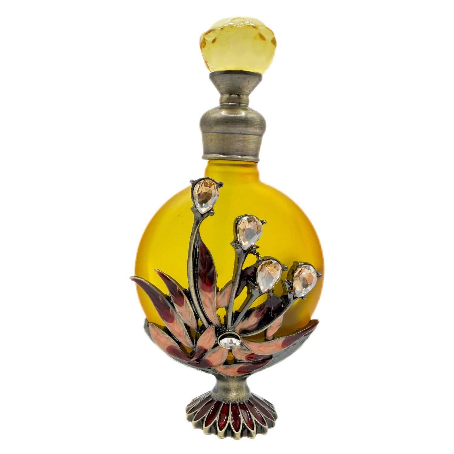 Perfume Bottle - Style 14 Yellow/Lilies