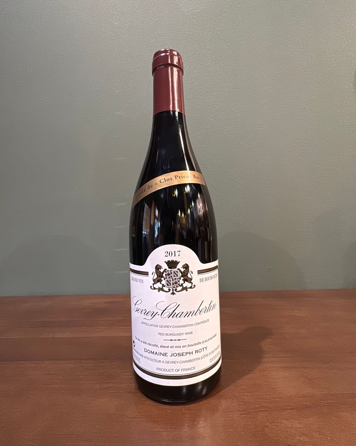 2017 Joseph Roty Gevrey-Chambertin Rouge 'Clos Prieur Bas'
