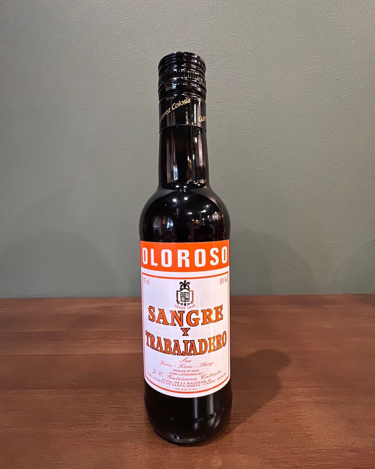 Bodega Guitierrez Colosia Sangre y Trabajadero Oloroso