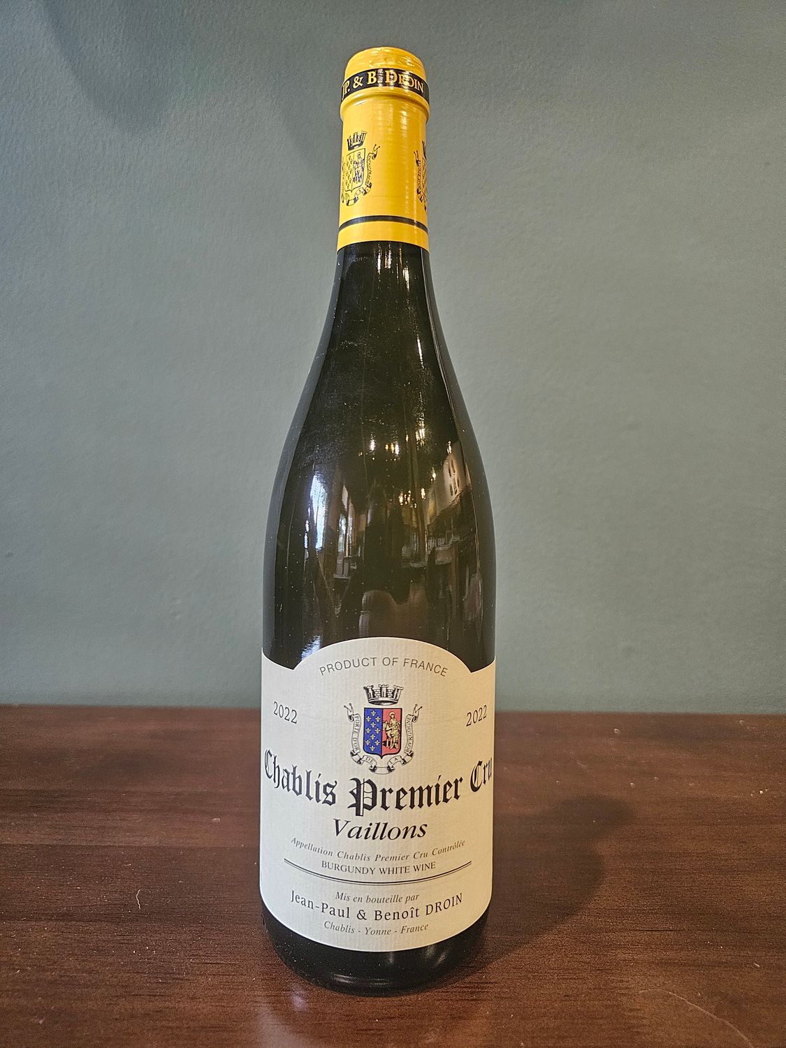 2022 Jean-Paul &amp; Benoit Droin Chablis Premier 1er Cru Vaillons