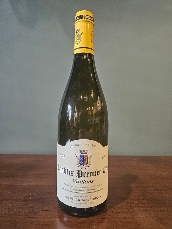 2022 Jean-Paul &amp; Benoit Droin Chablis Premier 1er Cru Vaillons