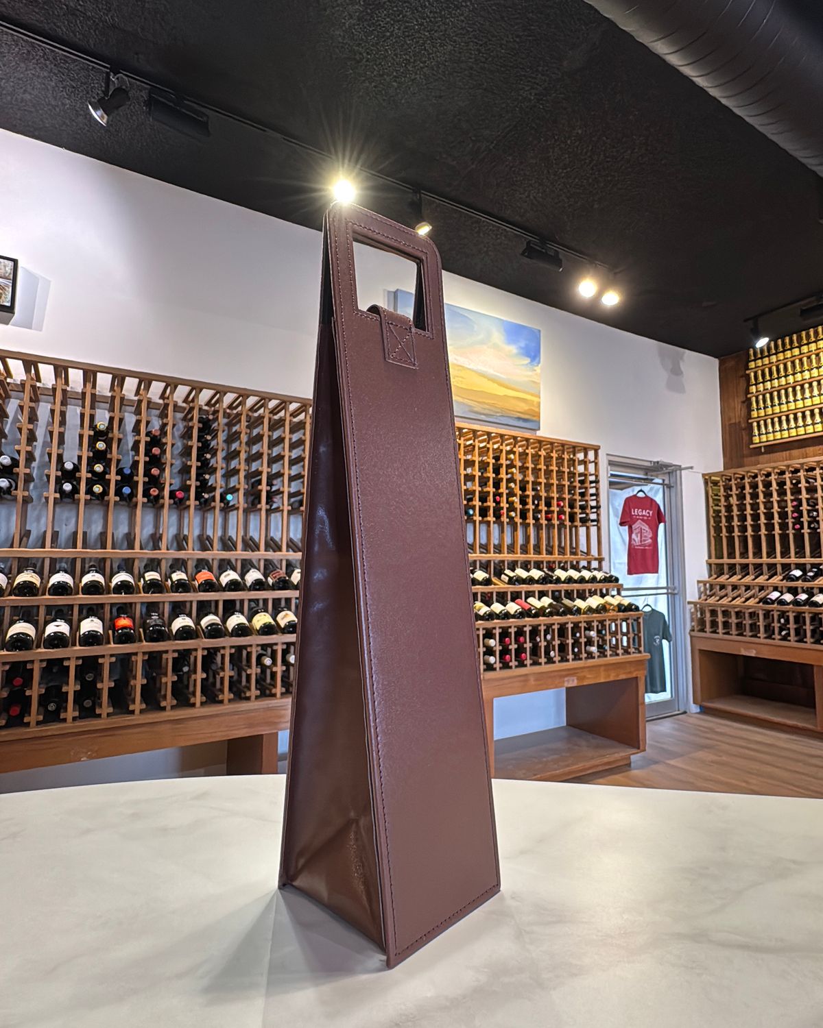 Leather Wine Bag