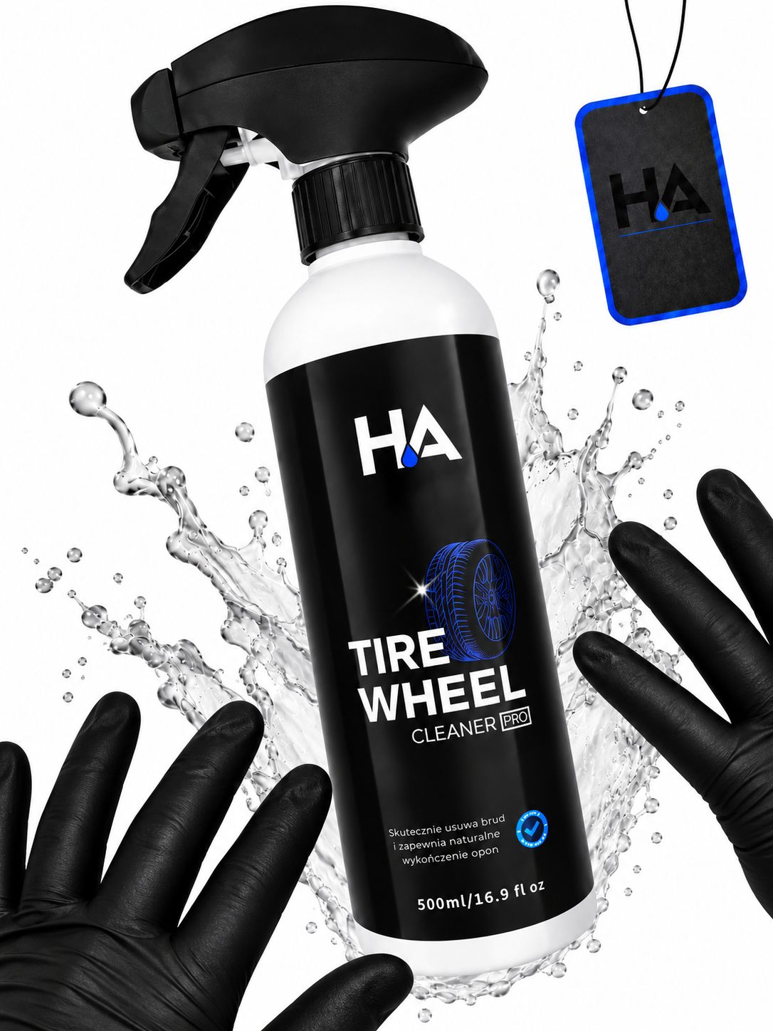 TIRE&amp;WHEEL Cleaner PRO - płyn do regularnego czyszczenia opon i felg 500 ml + ZAWIESZKA