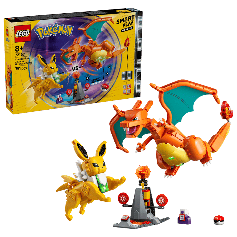LEGO Pokemon 72167 SMART Play: Charizard kontra Jolteon - ostateczna bitwa