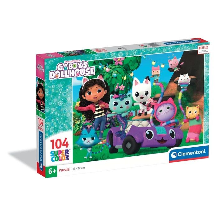Puzzle Gabbys Dollhouse 104el. | Koci Domek Gabi