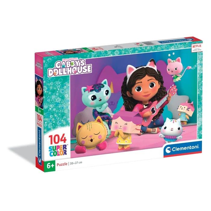 Puzzle Gabbys Dollhouse 104el. | Koci Domek Gabi