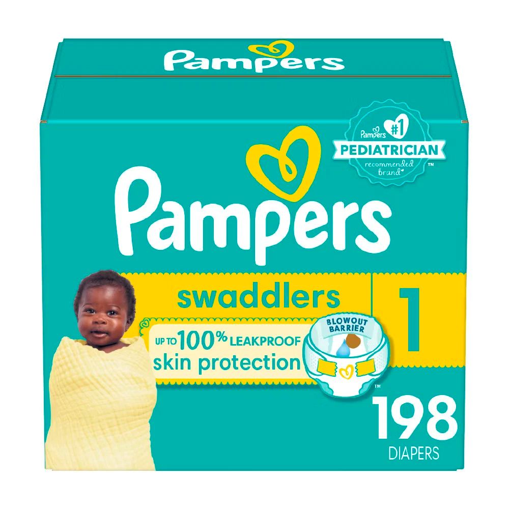 Pampers Swaddlers Disposable Diapers - Size 1 - 198ct