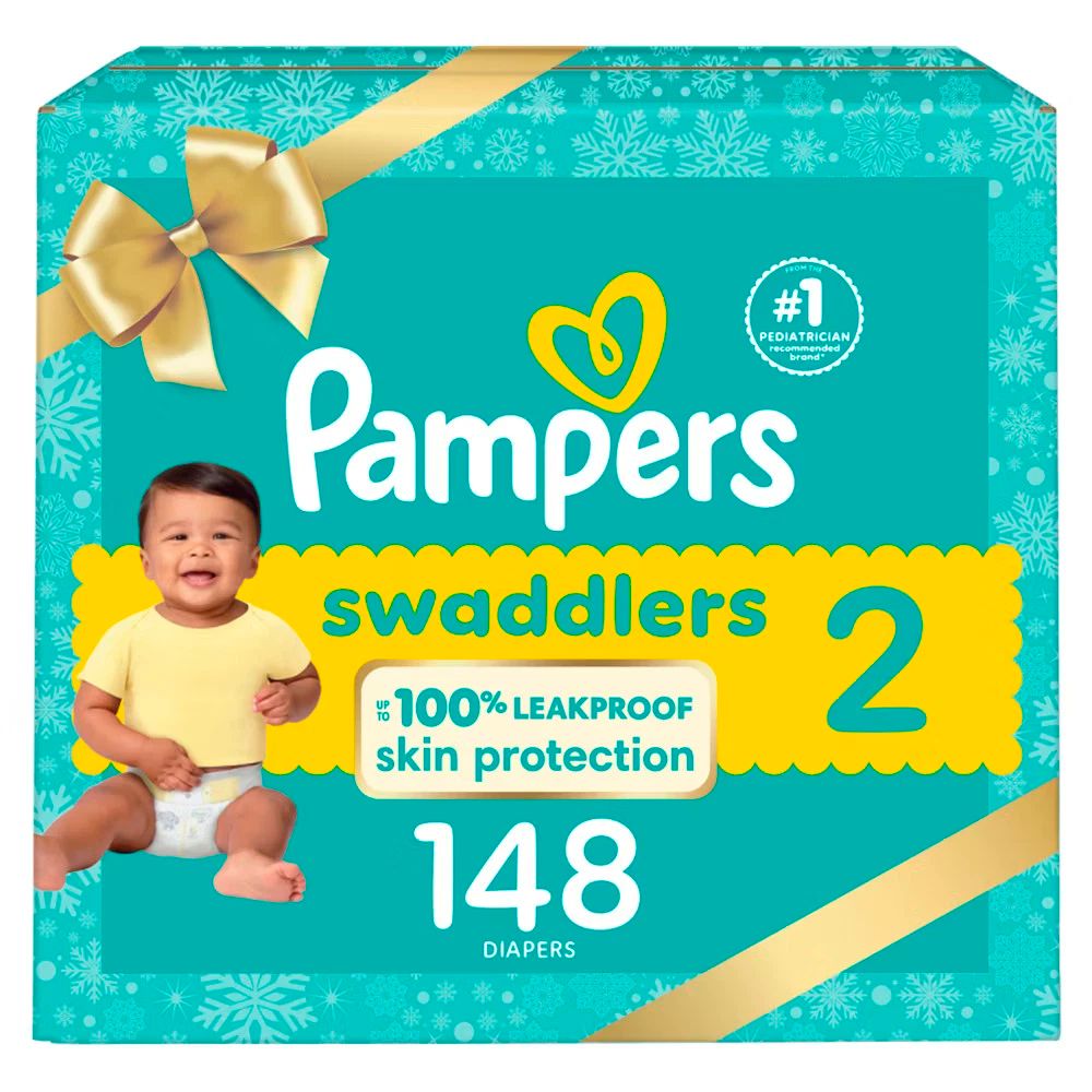 Pampers Swaddlers Active Baby Diapers Pack - Size 2 - 148ct