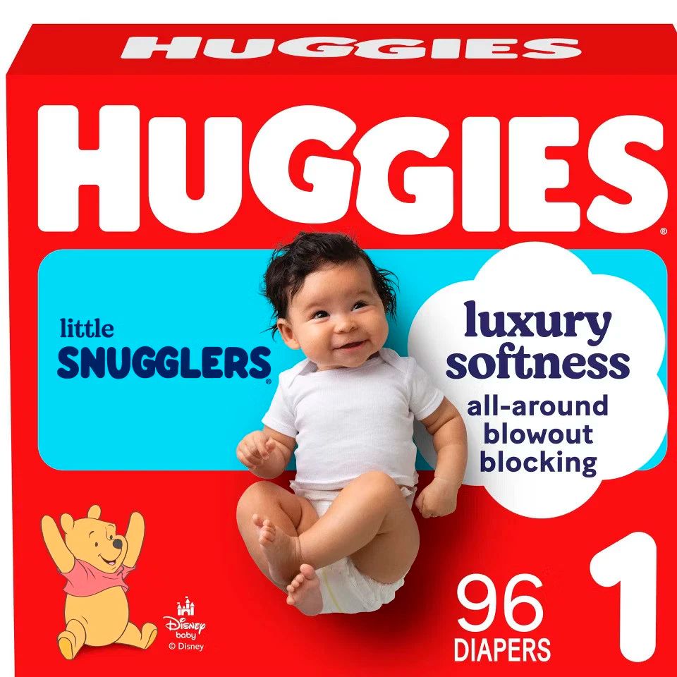 Huggies Little Snugglers Gentle Protection Diapers - Size 1 - 96ct