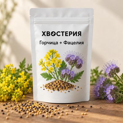 Семена горчицы и фацелии (набор) Комплексная смесь для оздоровления почвы
