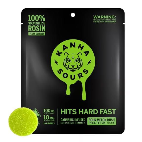 Sour Melon Rush | Solventless Nano Gummies