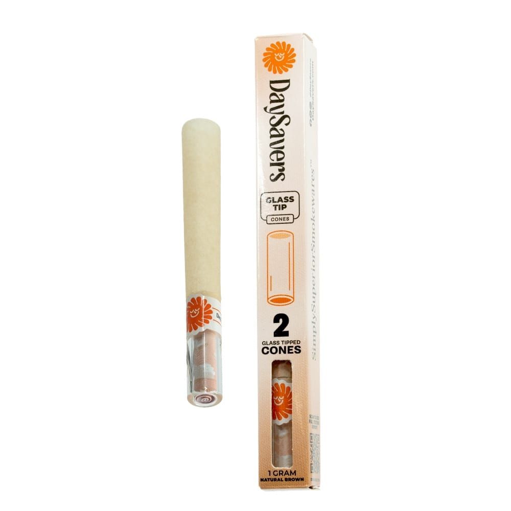 Natural Brown Glass Tipped | Paper Cones [2pk]