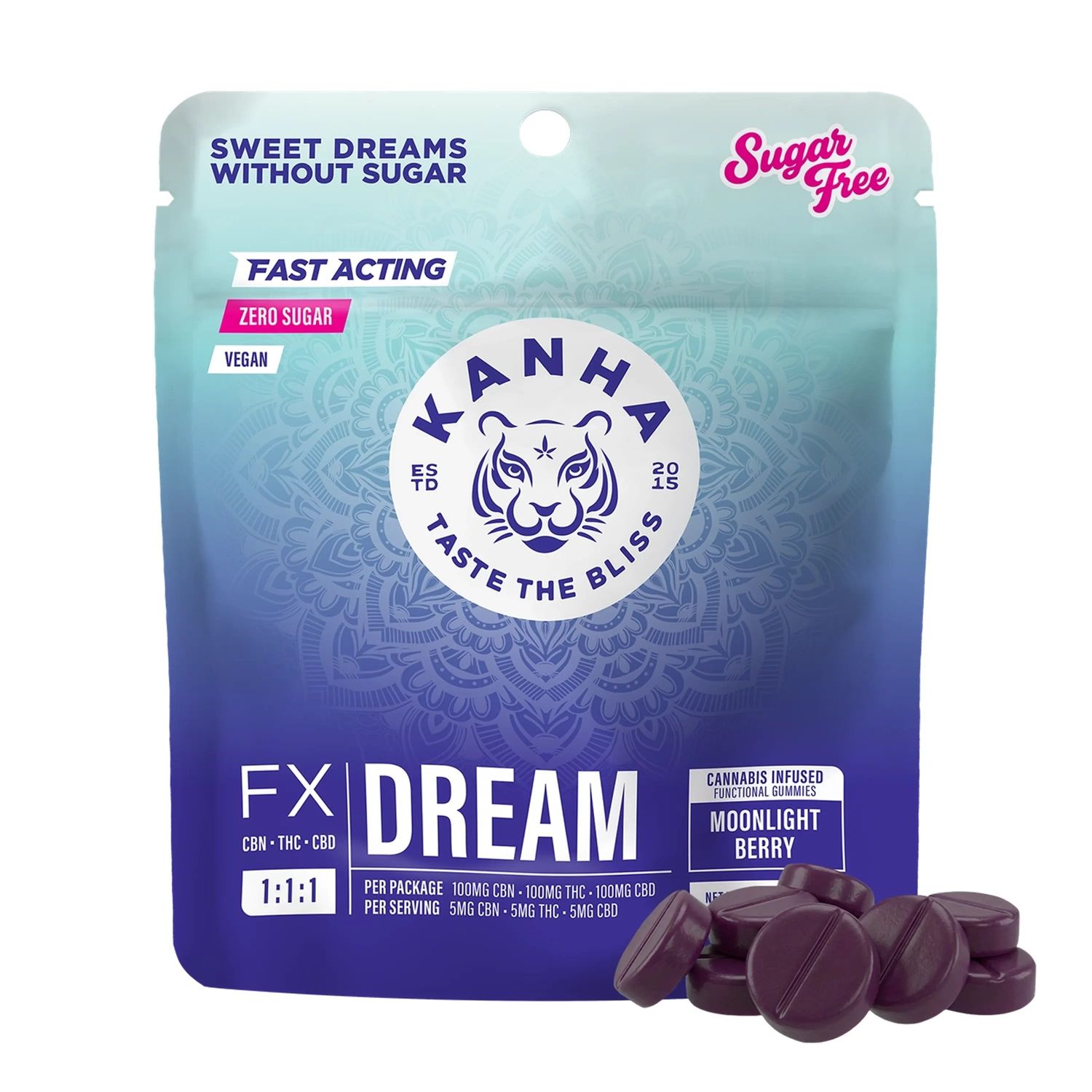 Sugar Free CBN Dream Moonlight Berry | Gummies [300mg]