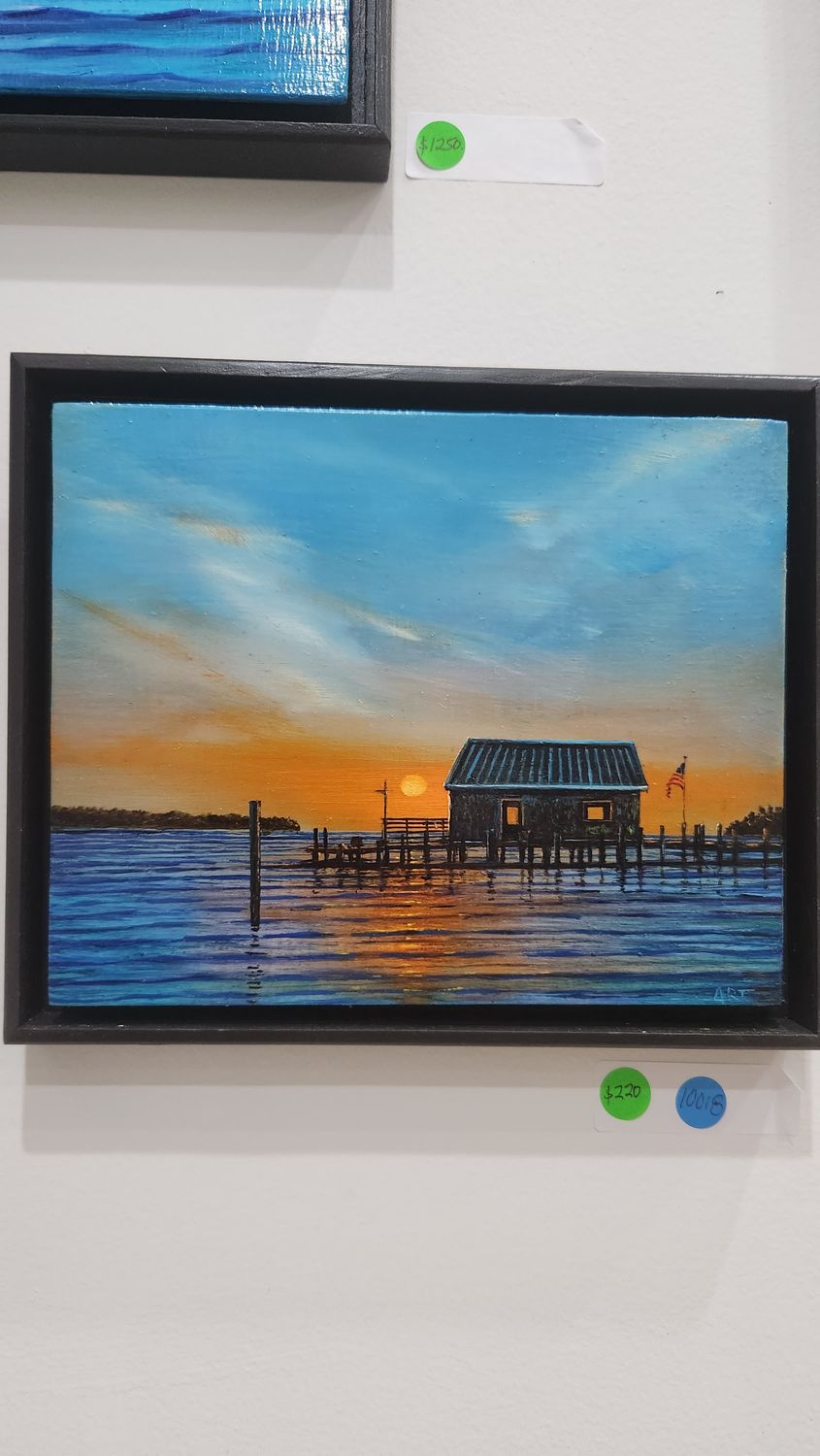 SUNSET AT THE FISHING SHACK