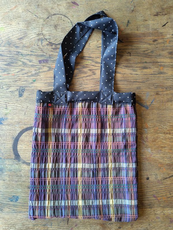 Tasche lilakariert