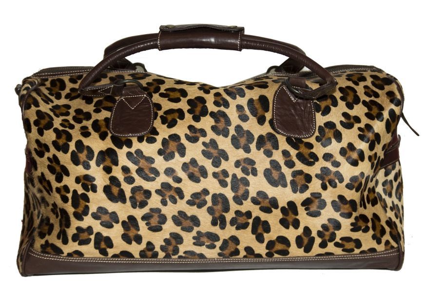 leopard print holdall