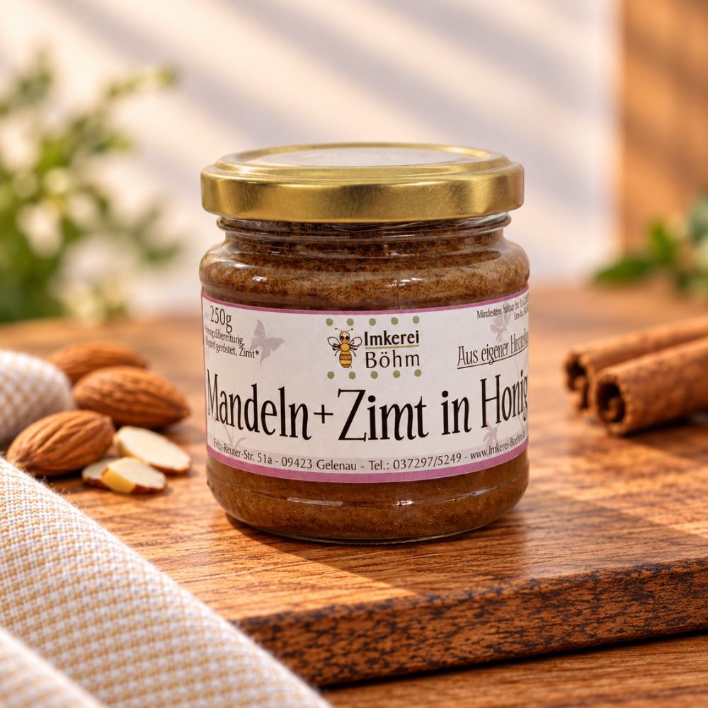 Mandeln &amp; Zimt in Honig, 250g