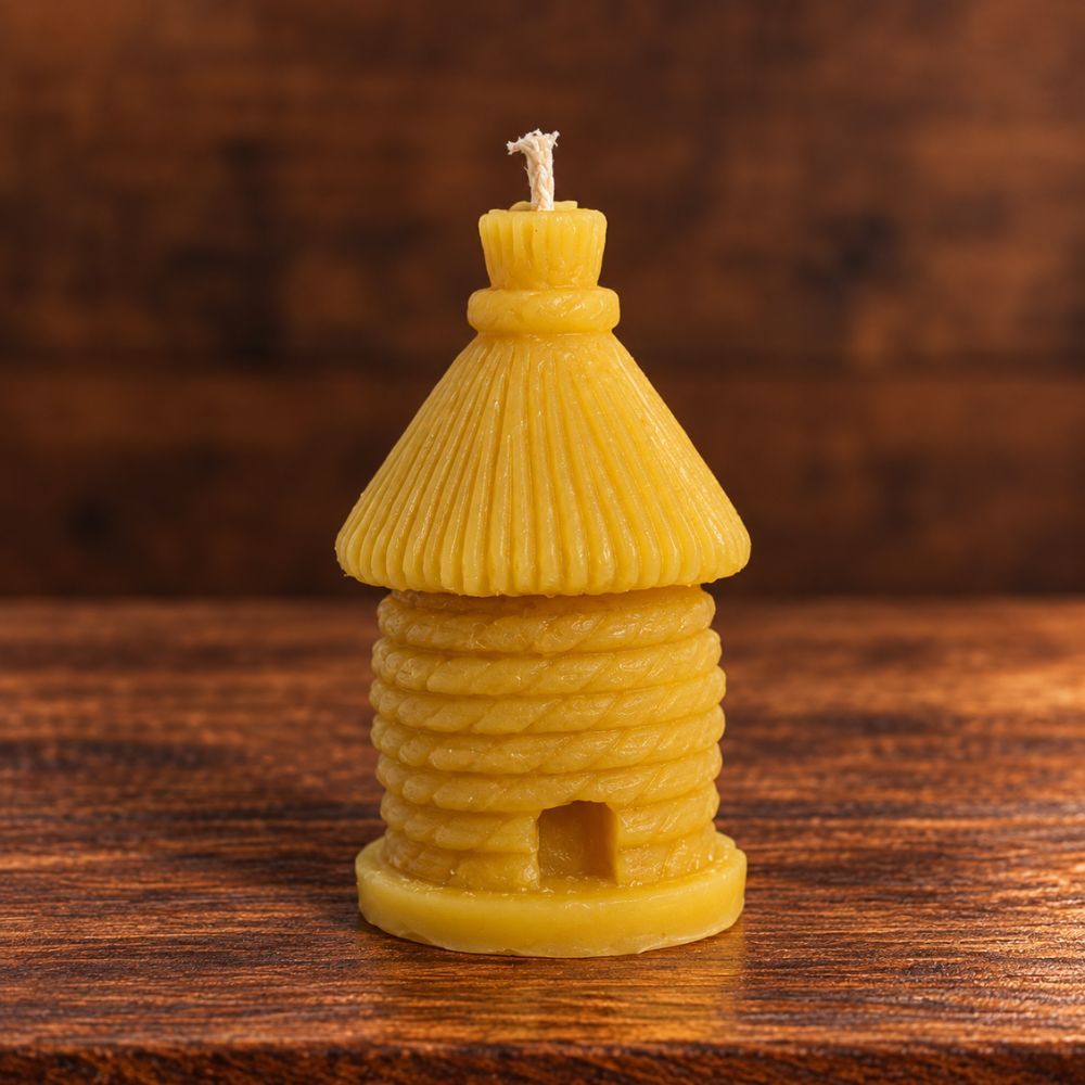 Bienenhaus-Kerze aus 100% Bienenwachs