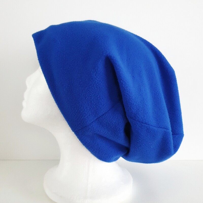 SnowCap - Blue Polar Fleece, Super Slouchy - Large