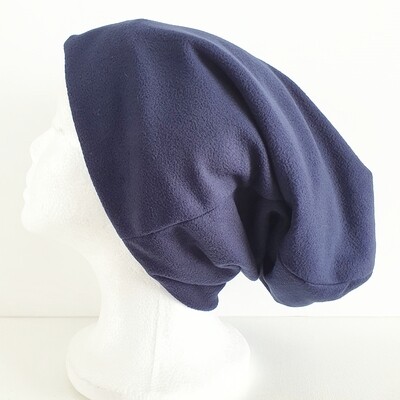 SnowCap - Slouchy Navy Polar Fleece - Large