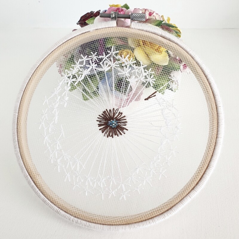 Make A Wish (dandelion on tulle)