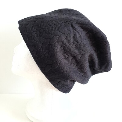 SnowCap - Black Cable Knit - Large
