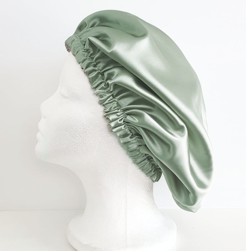 NightCap for mid-length hair - Red/Sage Green