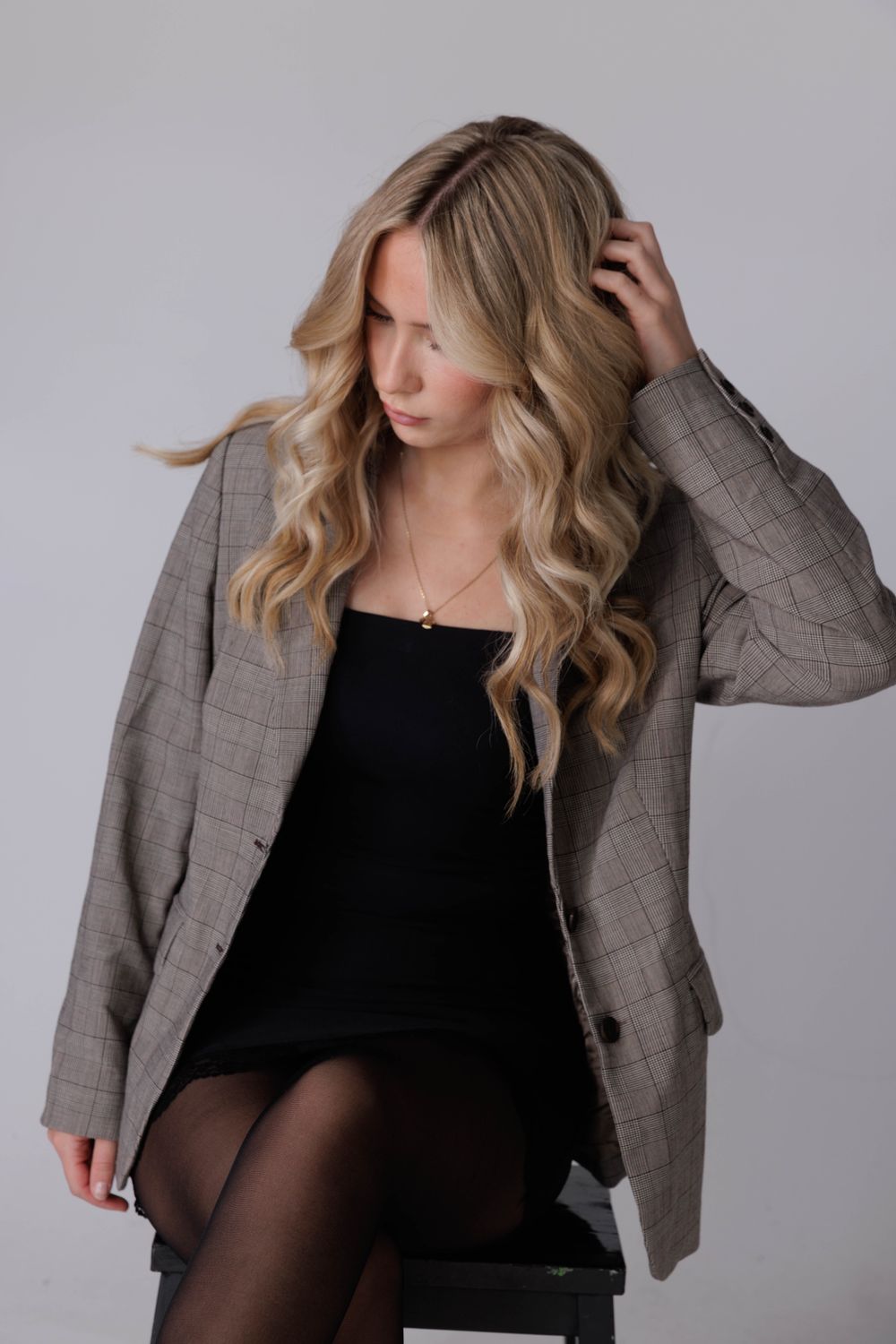 ​Checked Blazer